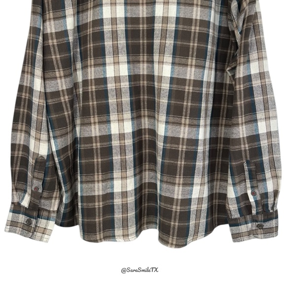 WRANGLER Plaid Long Sleeve Button Down Flannel Shirt - Picture 7 of 10